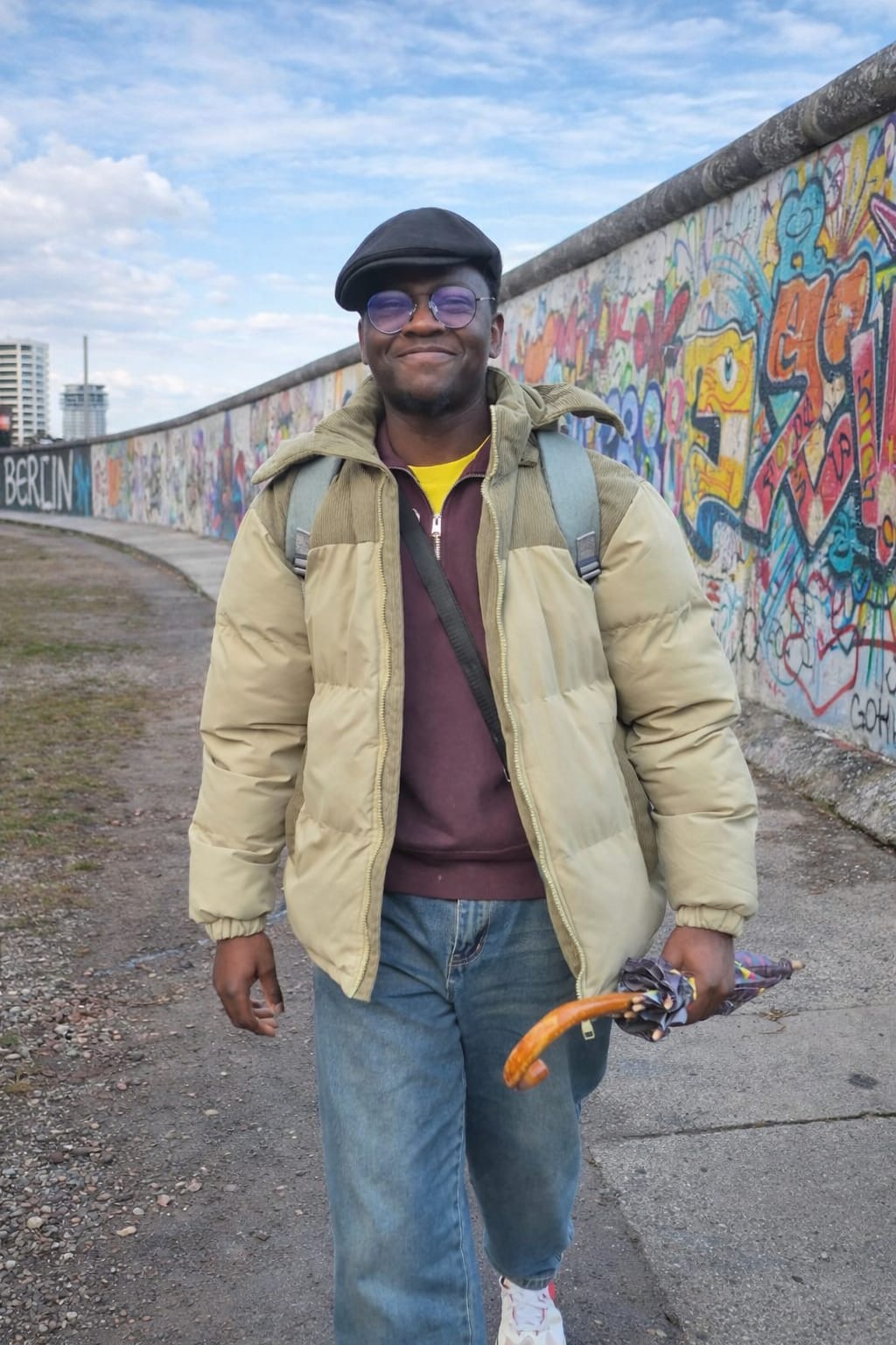Josias exploring Berlin street art
